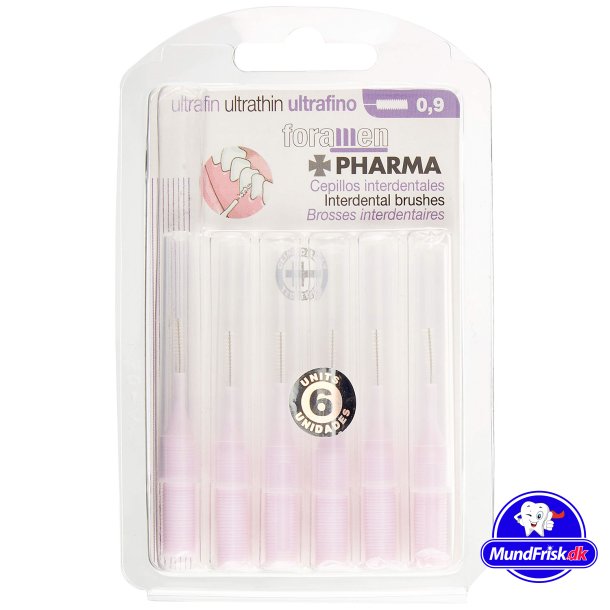 Mellanrumsborstar Foramen Ultra Fine 0,9 mm. 6 st.