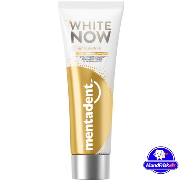 Tandblegning Tandpasta Mentadent White Now Love Forever 50 ml.