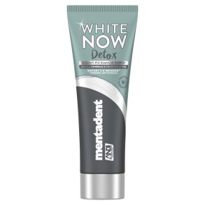 Whitening Tannkrem Mentadent White Now Detox Charcoal 75 ml.