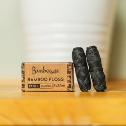 Bredygtig Tandtrd Bamboo Switch Charcoal Refill 2 x 30 mtr