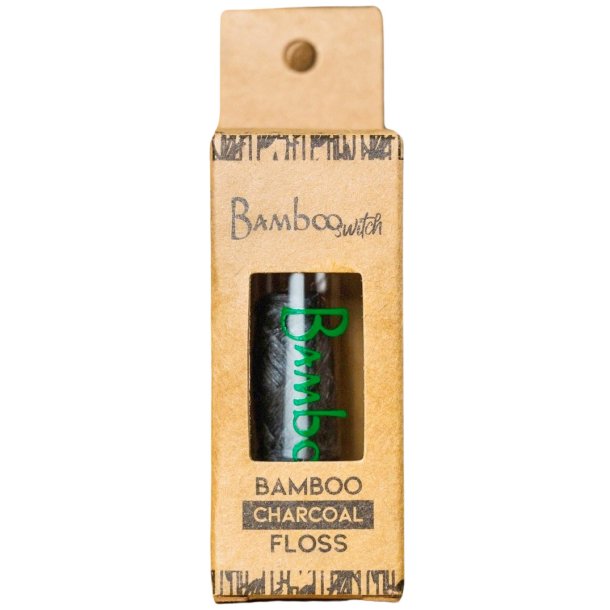 Hllbar tandtrd Bamboo Switch Charcoal Glass Dispenser 30 mtr