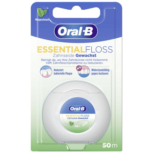 Oral-B Tandtrd Essential Floss Mint Vokset 50 mtr. NY