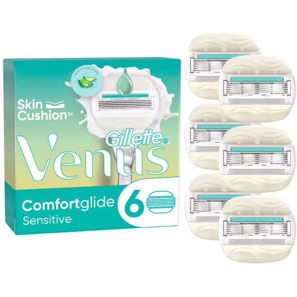 Gillette Venus Comfortglide Sensitive Barberblade 6 stk.