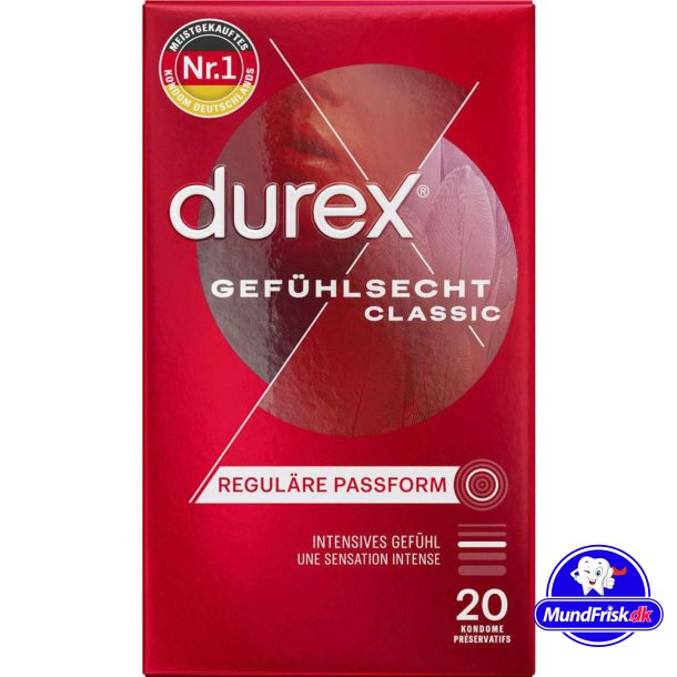 Durex Kondomer 20 pcs. Klassisk Feel Thin