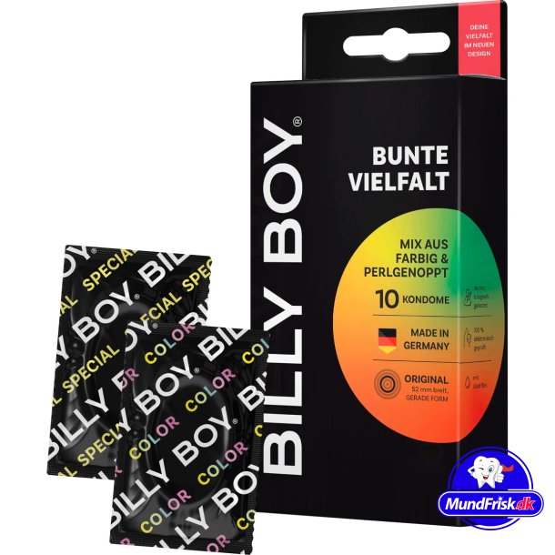 Farbige Kondome Billy Boy Bunte Vielfalt 52 mm. 10 St&uuml;ck