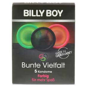 Fargede kondomer Billy Boy Bunte Vielfalt 52 mm. 5 pcs.
