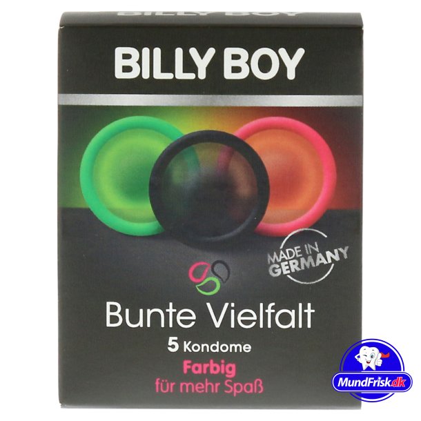 Farbige Kondome Billy Boy Bunte Vielfalt 52 mm. 5 St&uuml;ck