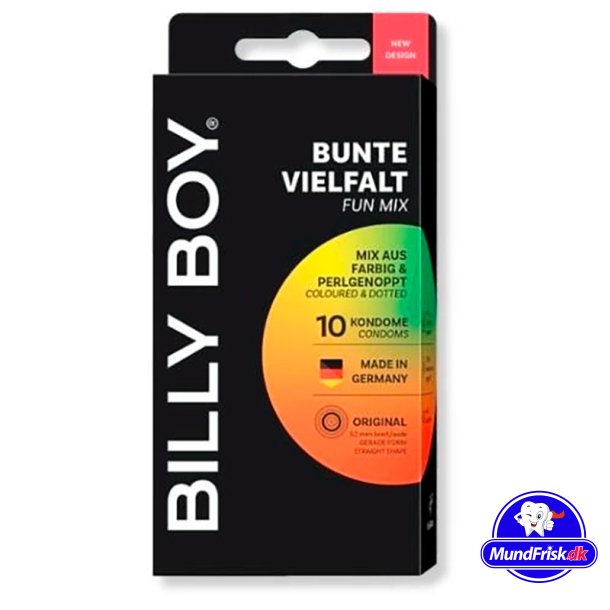 Farbige Kondome Billy Boy Fun Mix Bunte Vielfalt 52 mm. 10 St&uuml;ck