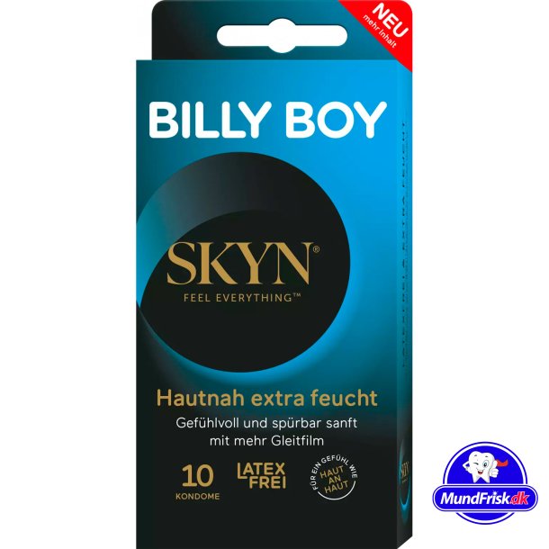 Lateksfrie kondomer Billy Boy Skyn Hautnah Extra Moist 53 mm 10 pcs.