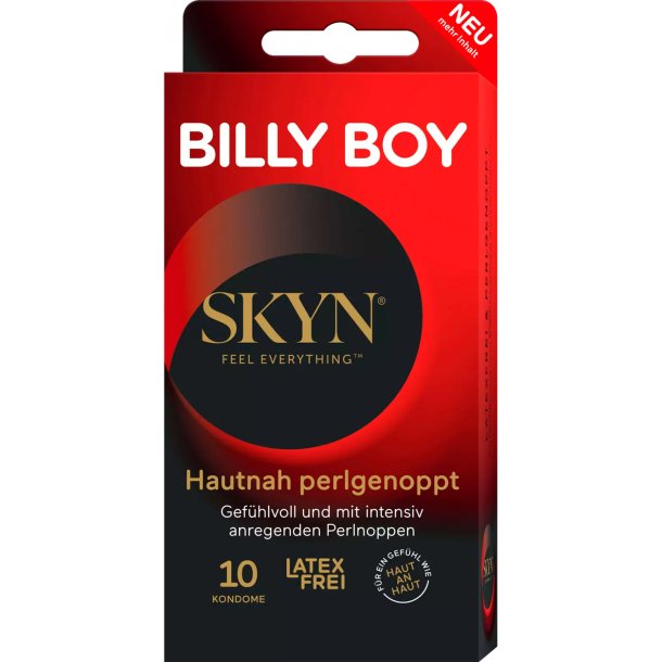 Lateksfrie kondomer Billy Boy Skyn Hautnah perlgenoppt 53 mm 10 pcs.