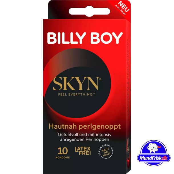 Latexfria Kondomer Billy Boy Skyn Hautnah perlgenoppt 53 mm 10 st.