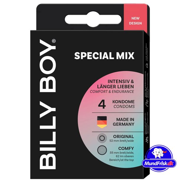 Billy Boy Kondome Special Mix Intensive und l&auml;nger lieben 52 mm. 4 St&uuml;ck