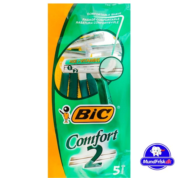 BIC Comfort 2 Aloe + Vitamins Engangsskrabere 10 stk.