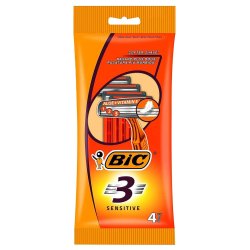 BIC 3 Sensitive Engangsskrabere 4 stk.