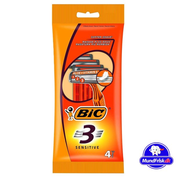 BIC 3 Sensitive Engangsskrabere 4 stk.