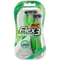 BIC Flex 3 Sensitive 4 stk. Engangsskrabere