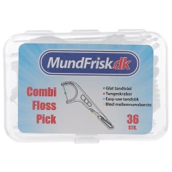 MundFrisk Combi Floss Pick - Tandtrds-bjle med mellemrumsbrste