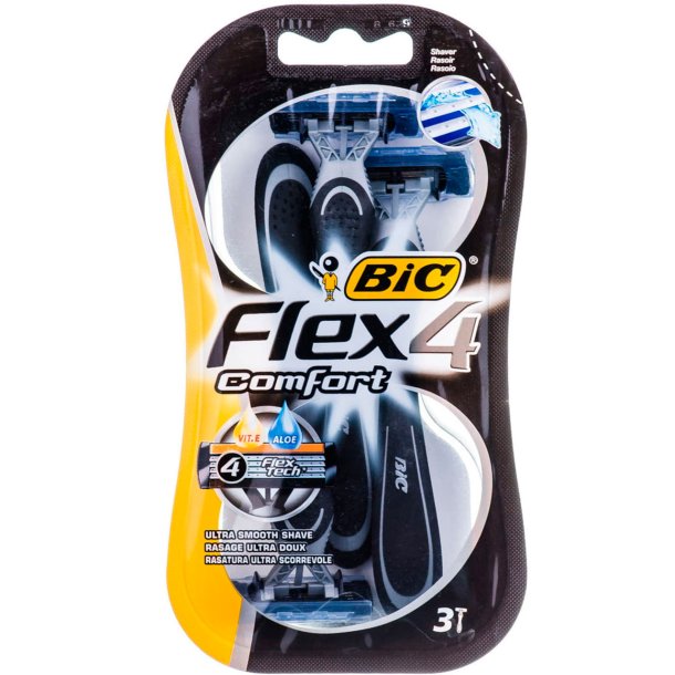 BIC Comfort 4 Flex Engangsskraber 3 stk.