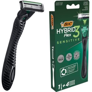 BIC Hybrid Flex 3 Sensitive rakhyvel + 4 rakblad