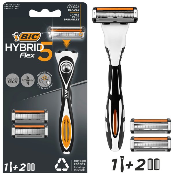 BIC Hybrid Flex 5 rakhyvel + 2 rakblad