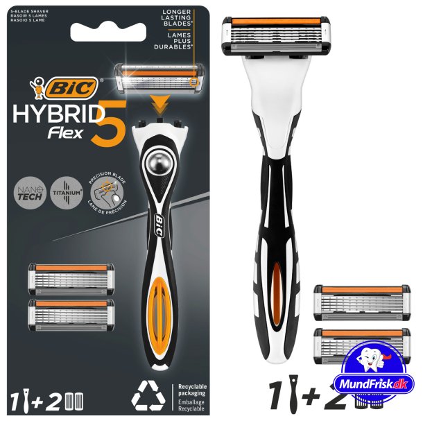 BIC Hybrid Flex 5 Rasierer + 2 Rasierklingen