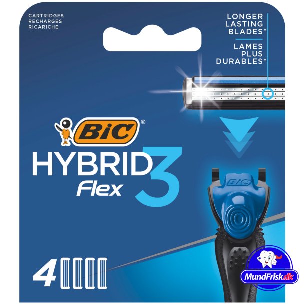BIC Hybrid Flex 3 Barberblade 4 stk.