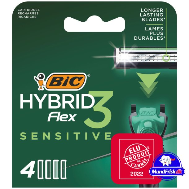 BIC Hybrid Flex 3 Sensitive Rasierklingen 4 Stk.