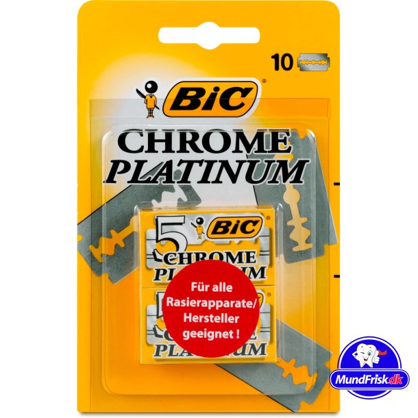 BIC Chrome Platinum Double Edge Barberblade 10 stk.