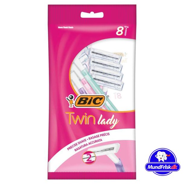 BIC Twin Lady Engngsskrapor Sensitive 8 st.