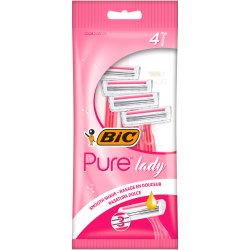 BIC Pure Lady Engangsskrabere Pink Shea Butter4 stk.