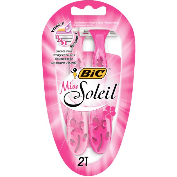 BIC Miss Soleil Engangsskrabere Pink Blister 2 stk.