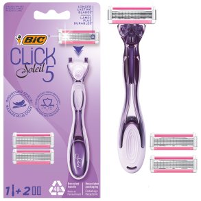 BIC 5 Klikk Soleil barberhvel + 2 barberblader