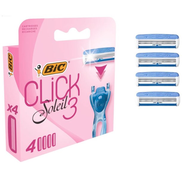 BIC 3 Click Soleil Barberblade 4 stk.