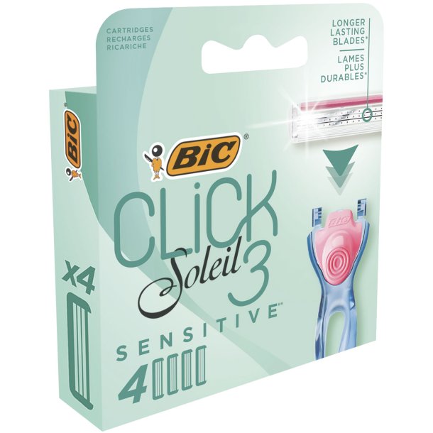 BIC 3 Click Soleil Sensitive Barberblader 4 pcs.