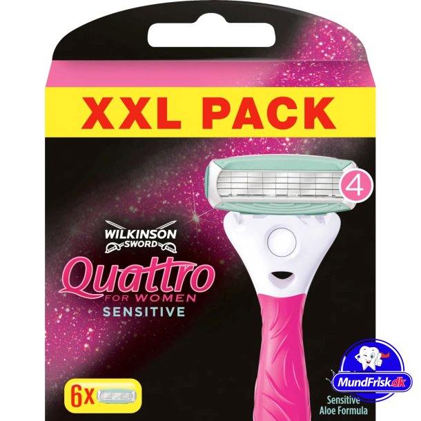 Wilkinson Quattro Damen Rasierklingen Sensitive 6 Stk.