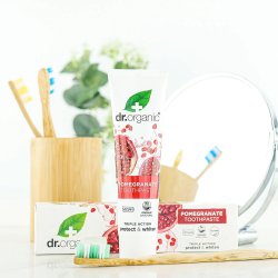 kologisk Whitening Tandpasta Dr. Organic Pomegrate 100 ml.