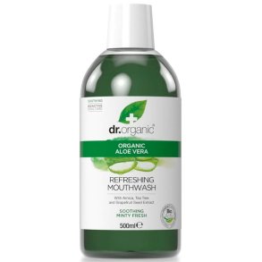 Ekologisk Munvatten Dr. Organic Aloe Vera 500 ml.
