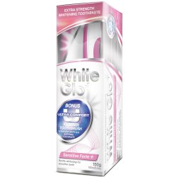 Tandblegning Tandpasta + Tandbrste Flsomme Tnder White Glo Sensitive Forte+