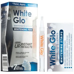 Tannblekingssett White Glo Whitening Pen + Whitening Stripes