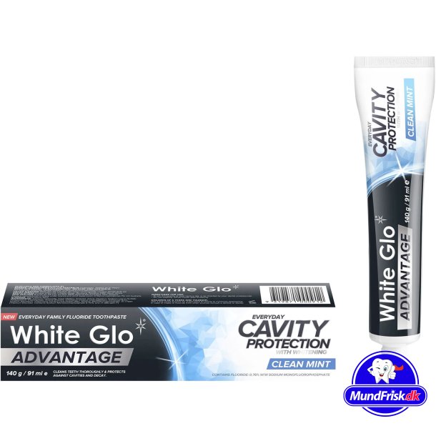 Whitening Zahnpasta White Glo Advantage Cavity Clean Mint 140g