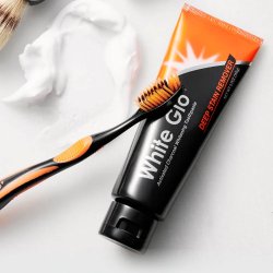 Tandblegning Tandpasta + Tandbrste White Glo CHARCOAL Deep Stain Remover 