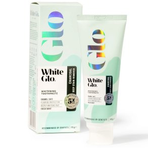 Tandblegning Tandpasta WHITE GLO Charcoal Deep Stain Remover 115g