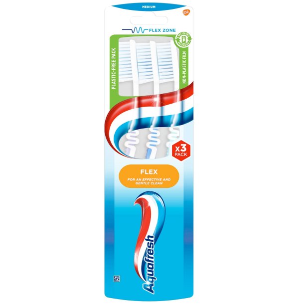 Aquafresh Flex Tandbrster 3 stk. Medium
