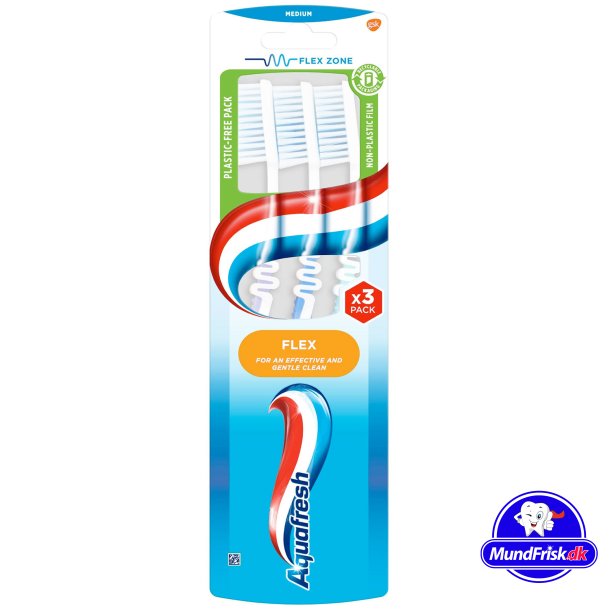 Aquafresh Flex tandborstar 3 st. Medium