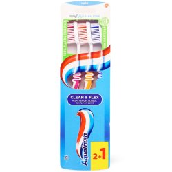 Aquafresh Tandborstar 3 st. Clean &amp; Flex HARD
