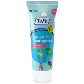 TePe Brnetandpasta Daily Kids 3-6 r 75 ml.