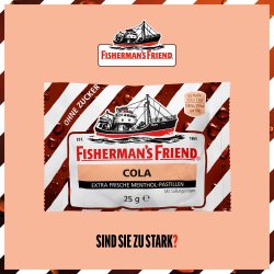 Fishermans Friend COLA Sukkerfri Halstabletter 25g