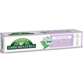 Naturlig Whitening Tandpasta ANTICA Erboristeria Oxy Bianco 75 ml.