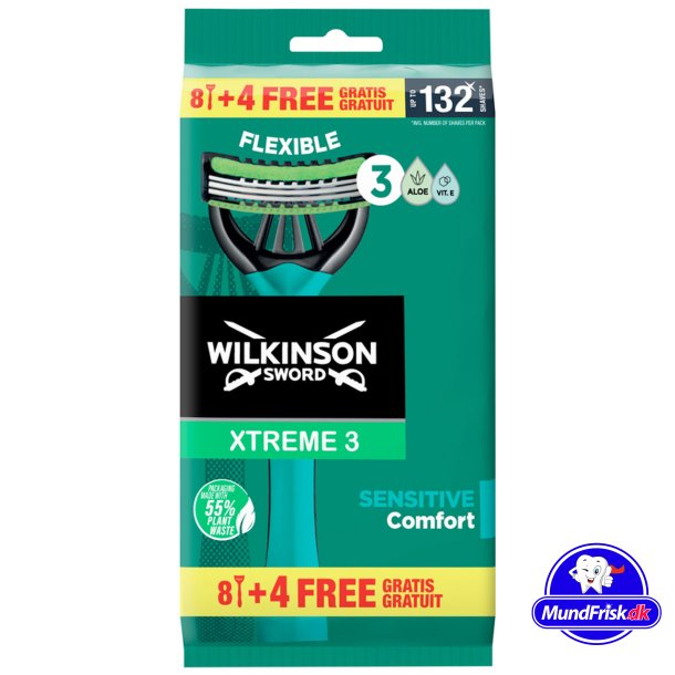 Wilkinson Engangsskrabere 12 stk. Extreme 3 Sensitive Comfort