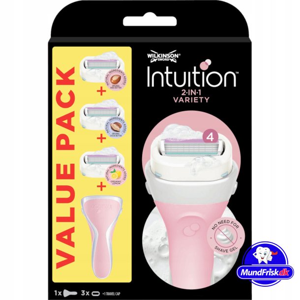 Wilkinson Sword Woman Razor Intuition Variety + 3 Rasierklingen